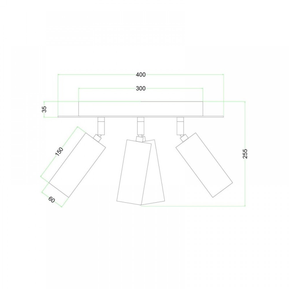 Φωτιστικό Οροφής Μεταλλικό με 4 Σποτ Tub-E14 και στρογγυλή ροζέτα Rose-One XXL - Νίκελ ΜΑΤ - Creative Cables
