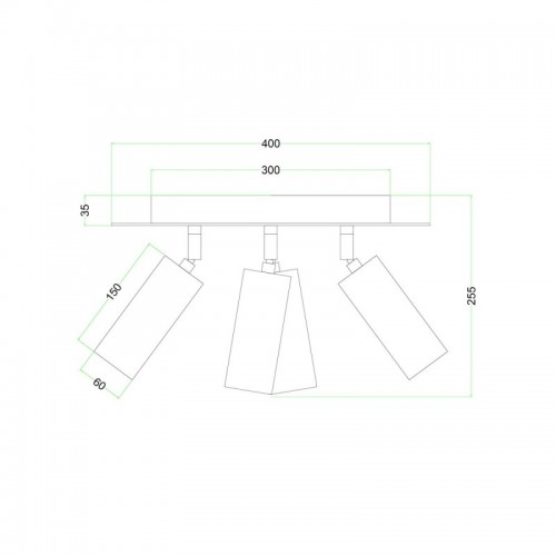 Φωτιστικό Οροφής Μεταλλικό με 4 Σποτ Tub-E14 και στρογγυλή ροζέτα Rose-One XXL - Λευκό ΜΑΤ - Creative Cables