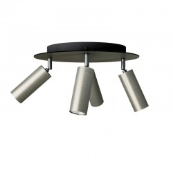 Φωτιστικό Οροφής Μεταλλικό με 4 Σποτ Tub-E14 και στρογγυλή ροζέτα Rose-One XXL - Νίκελ ΜΑΤ - Creative Cables