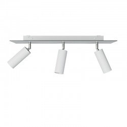 Φωτιστικό Οροφής Μεταλλικό με 3 Σποτ Tub-E14 και ορθογώνια ροζέτα Rose-One XXL - Λευκό ΜΑΤ - Creative Cables