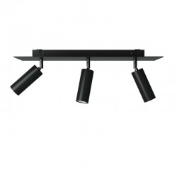 Φωτιστικό Οροφής Μεταλλικό με 3 Σποτ Tub-E14 και ορθογώνια ροζέτα Rose-One XXL - Μαύρο - Creative Cables