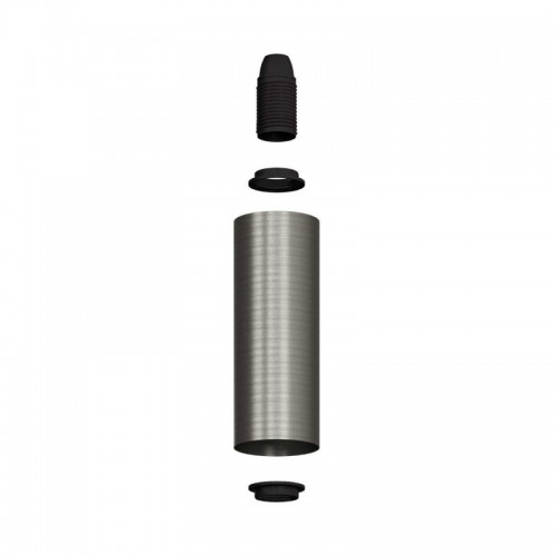 Φωτιστικό Τοίχου ή Οροφής Μεταλλικό με 2 Σποτ Tub-E14 και στρογγυλή ροζέτα - Νίκελ ΜΑΤ - Creative Cables