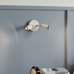 Φωτιστικό Τοίχου ή Οροφής Fermaluce Μεταλλικό με 2 κινητά Mini Σποτ GU1d0 - Λευκό ΜΑΤ - Creative Cables