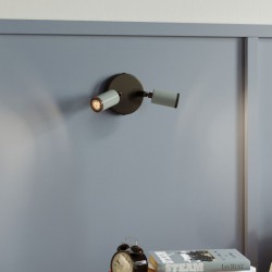 Φωτιστικό Τοίχου ή Οροφής Fermaluce Μεταλλικό με 2 κινητά Mini Σποτ GU1d0 - Απαλό Γαλάζιο - Creative Cables