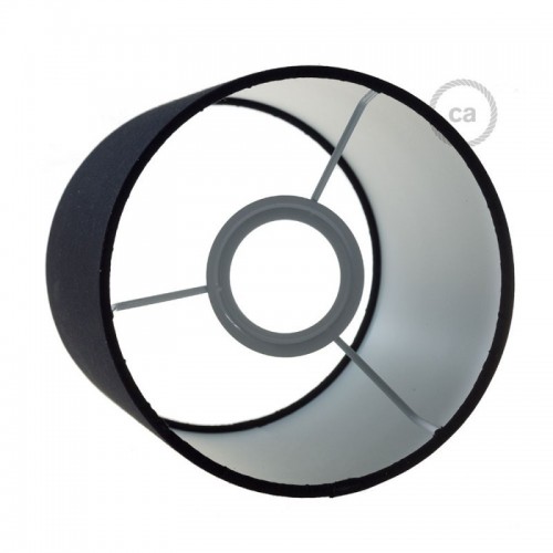 Φωτιστικό Τοίχου ή Οροφής Fermaluce Glam με Καπέλο, Ø 15cm Η18cm, μεταλλικό με ύφασμα - Χρυσό - Μαύρο - Creative Cables