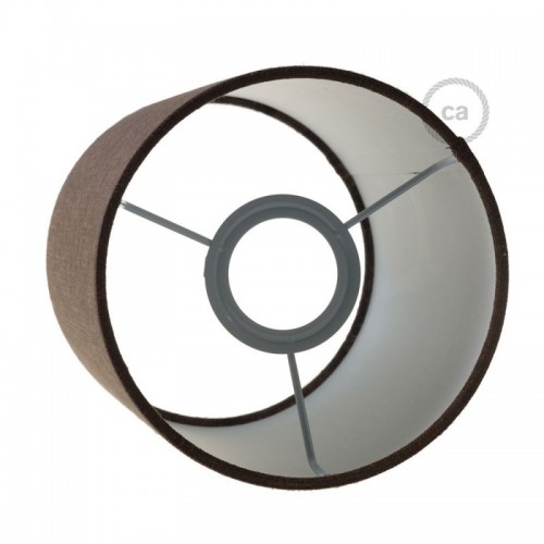 Φωτιστικό Τοίχου ή Οροφής Fermaluce Glam με Καπέλο, Ø 15cm Η18cm, μεταλλικό με ύφασμα - Χάλκινο - Καφέ - Creative Cables