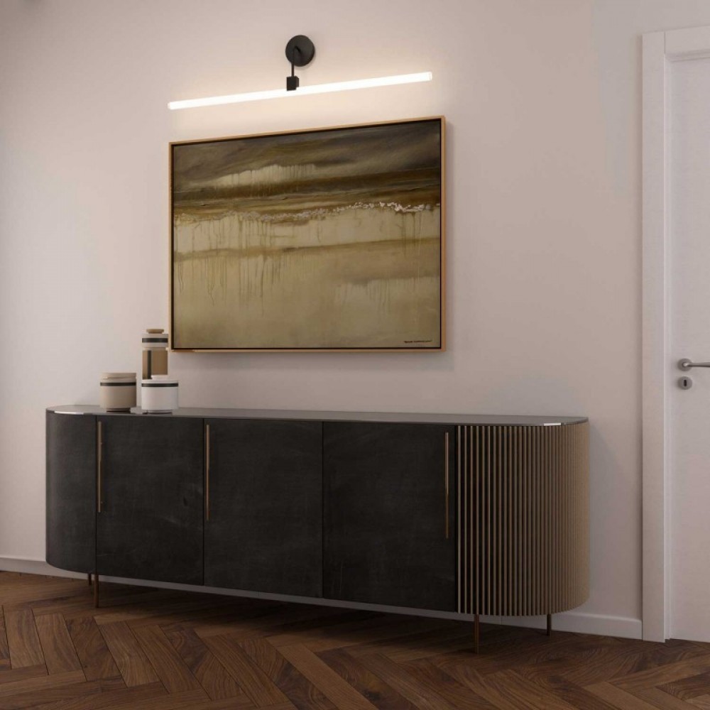 Φωτιστικό Τοίχου Απλίκα με Ντουί Linestra S14d Σειρά Syntax Και Μεταλλικό Μαύρο Σωληνάκι με Καμπύλη - Creative Cables