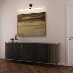 Φωτιστικό Τοίχου Απλίκα με Ντουί Linestra S14d Σειρά Syntax Και Μεταλλικό Μαύρο Σωληνάκι με Καμπύλη - Creative Cables