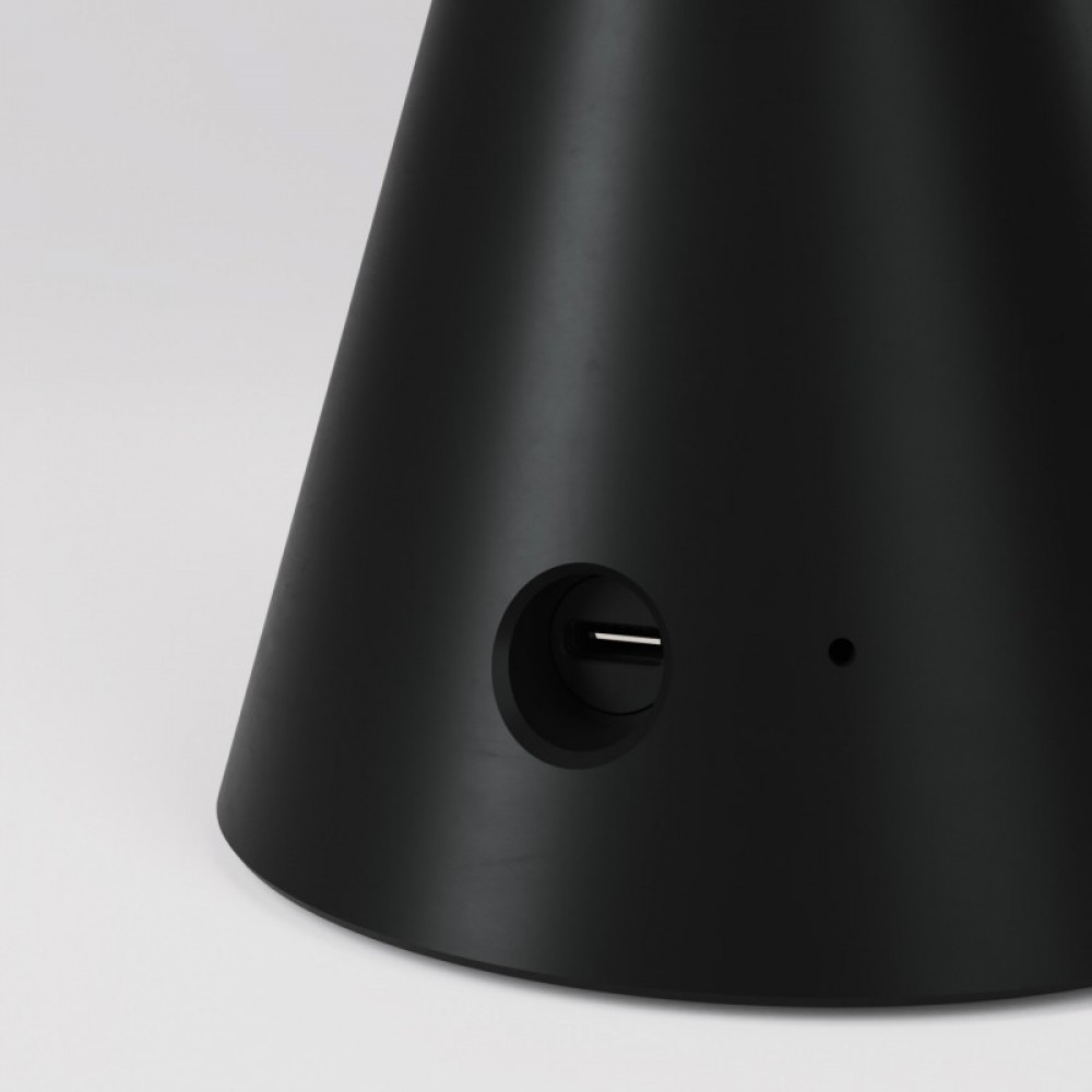 Φορητό Επαναφορτιζόμενο Φωτιστικό Cabless01 με LED λαμπτήρα G125 γλόμπο - Μαύρο - Creative Cables