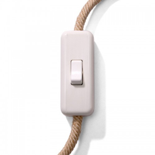 Ενδιάμεσο Διακοπτάκι με Ρίγες Λευκό - Creative Cables