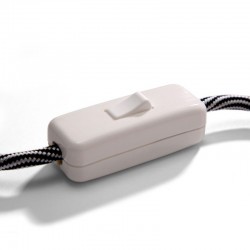 Ενδιάμεσο Διακοπτάκι με Ρίγες Λευκό - Creative Cables