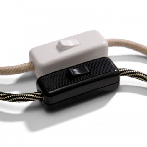 Ενδιάμεσο Διακοπτάκι με Ρίγες Μαύρο - Creative Cables