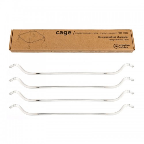 Cage Τετράγωνο - Κατασκευή για φωτιστικά Διαφανές - Creative Cables