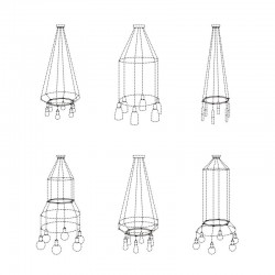 Cage Κύκλος - Κατασκευή για φωτιστικά Διάφανη - Creative Cables