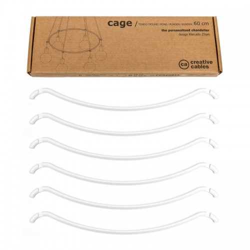 Cage Κύκλος - Κατασκευή για φωτιστικά Λευκή - Creative Cables