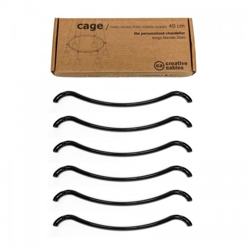 Cage Κύκλος - Κατασκευή για φωτιστικά Μαύρη - Creative Cables