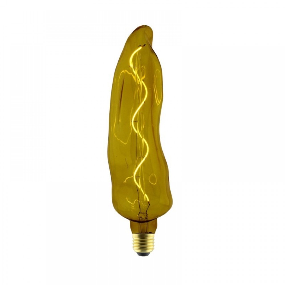 LED Λαμπτήρας Κίτρινη Πιπεριά, σειρά Kitchen, με Σπιράλ Νήμα Filament 5W E27 Dimmable 2000K - Creative Cables