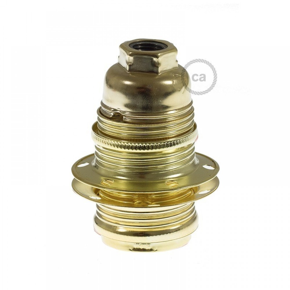 Ντουί Μεταλλικό Ε14 Χρυσό Με Ροδέλες Και Στήριγμα Καλωδίου - Creative Cables