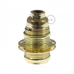 Ντουί Μεταλλικό Ε14 Χρυσό Με Ροδέλες Και Στήριγμα Καλωδίου - Creative Cables