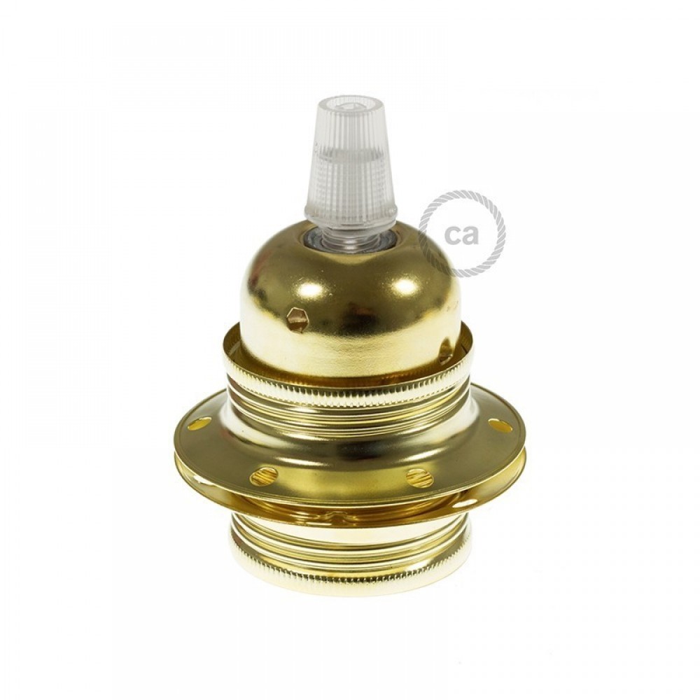 Ντουί Μεταλλικό Ε27 Χρυσό Με Ροδέλες Και Στήριγμα Καλωδίου - Creative Cables