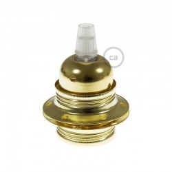 Ντουί Μεταλλικό Ε27 Χρυσό Με Ροδέλες Και Στήριγμα Καλωδίου - Creative Cables