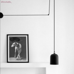 Bell XS Καμπάνα Κεραμική για κρεμαστό φωτιστικό, Made in Italy - Μαυροπίνακας - Λευκό - Creative Cables