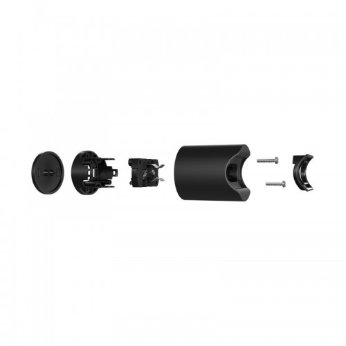 Ντουι για Τοίχο ή Οροφή Esse14 με S14d υποδοχή για λάμπα linestra - Αδιάβροχο IP44 - Μαύρο - Creative Cables