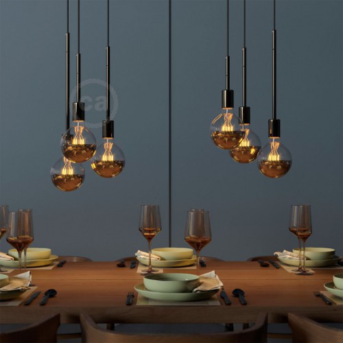 Σωληνάκι προέκτασης μεταλλικό για φωτιστικά Ανθρακί Creative Cables