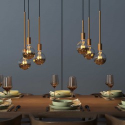 Σωληνάκι προέκτασης μεταλλικό για φωτιστικά Μπρονζέ 20cm Creative Cables