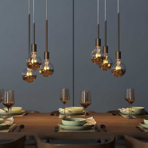 Σωληνάκι προέκτασης μεταλλικό για φωτιστικά Νίκελ ΜΑΤ 15cm Creative Cables