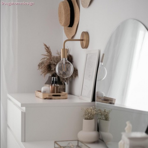 Σωληνάκι Προέκτασης με Καμπύλη 14 cm Μεταλλικό Μπρονζέ - Creative Cables