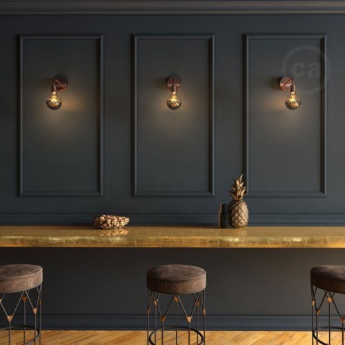 Σωληνάκι Προέκτασης με Καμπύλη 14 cm Μεταλλικό Χάλκινο - Creative Cables