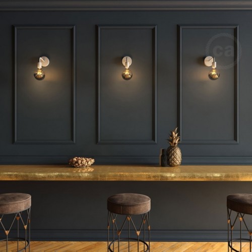 Σωληνάκι Προέκτασης Με Καμπύλη 14 cm Μεταλλικό Λευκό - Creative Cables