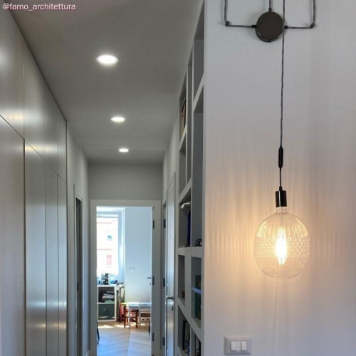 Μεταλλικό Στήριγμα Τοίχου Sarè για υφασμάτινο Καλώδιο - Ανθρακί - Creative Cables