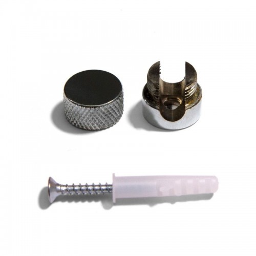 Μεταλλικό Στήριγμα Τοίχου Sarè για υφασμάτινο Καλώδιο - Χρώμιο - Creative Cables