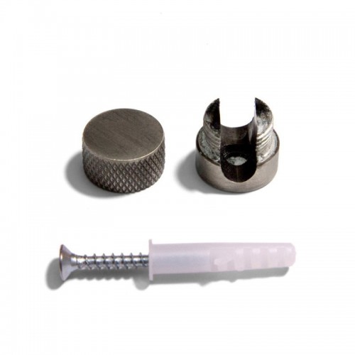 Μεταλλικό Στήριγμα Τοίχου Sarè για υφασμάτινο Καλώδιο - Νίκελ ΜΑΤ - Creative Cables