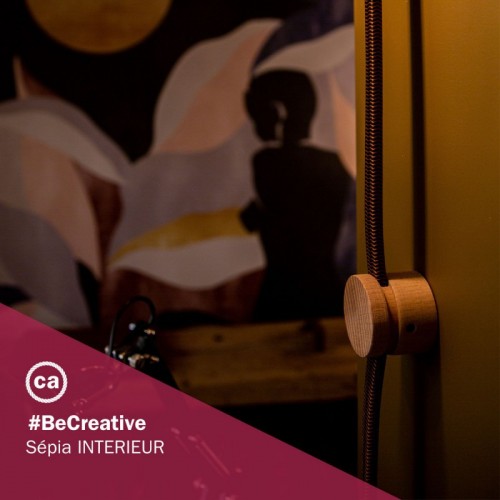 Ξύλινο Εξάρτημα Ενδιάμεσο Στρόγγυλο DIY για Καλώδιο Γιρλάντας - Σειρά Filé - Creative Cables