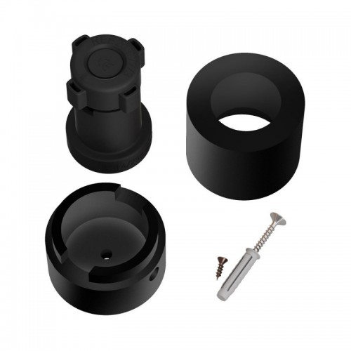 Ξύλινο Εξάρτημα Ντουι E27 Στρόγγυλο DIY για Καλώδιο Γιρλάντας Μαύρο - Σειρά Filé - Creative Cables