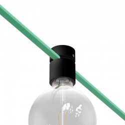 Ξύλινο Εξάρτημα Ντουι E27 Στρόγγυλο DIY για Καλώδιο Γιρλάντας Μαύρο - Σειρά Filé - Creative Cables