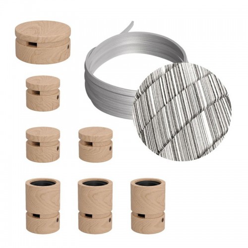 Σύστημα Filé Γιρλάντα Γραμμικό DIY Kit- 5m Καλώδιο Γιρλάντας και 7 Ξύλινα Αξεσουάρ - Creative Cables