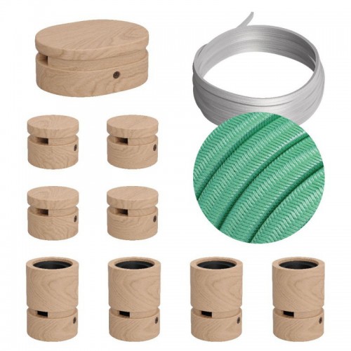 Σύστημα Filé Γιρλάντα Συμμετρικό DIY Kit - 5m Καλώδιο Γιρλάντας και 9 Ξύλινα Αξεσουάρ Εσωτερικού Χώρου - Creative Cables