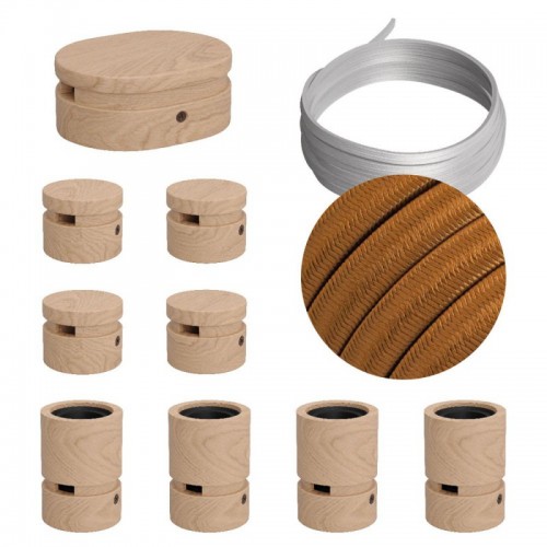 Σύστημα Filé Γιρλάντα Συμμετρικό DIY Kit - 5m Καλώδιο Γιρλάντας και 9 Ξύλινα Αξεσουάρ Εσωτερικού Χώρου - Creative Cables