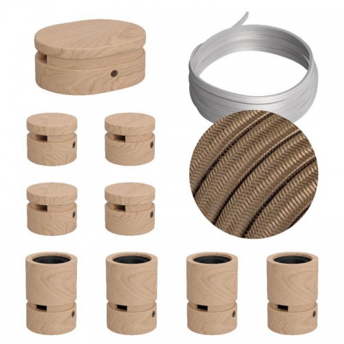 Σύστημα Filé Γιρλάντα Συμμετρικό DIY Kit - 5m Καλώδιο Γιρλάντας και 9 Ξύλινα Αξεσουάρ Εσωτερικού Χώρου - Creative Cables