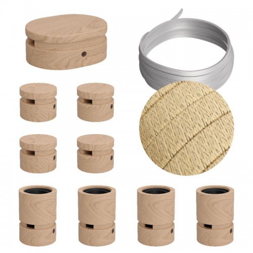 Σύστημα Filé Γιρλάντα Συμμετρικό DIY Kit - 5m Καλώδιο Γιρλάντας και 9 Ξύλινα Αξεσουάρ Εσωτερικού Χώρου - Creative Cables