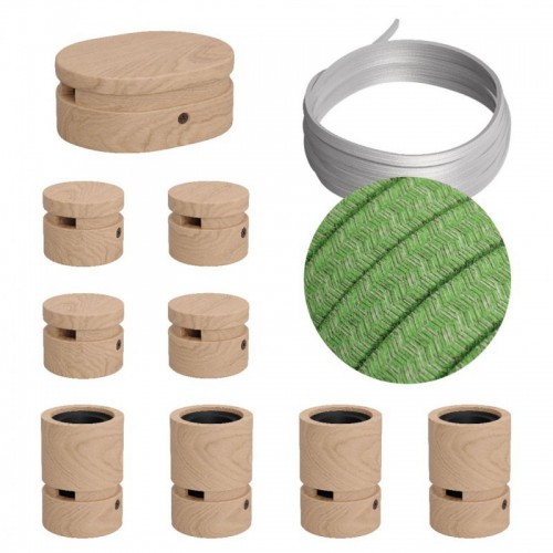 Σύστημα Filé Γιρλάντα Συμμετρικό DIY Kit - 5m Καλώδιο Γιρλάντας και 9 Ξύλινα Αξεσουάρ Εσωτερικού Χώρου - Creative Cables