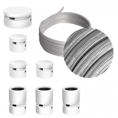 Σύστημα Filé Γιρλάντα Γραμμικό DIY Kit- 5m Καλώδιο Γιρλάντας και 7 Ξύλινα Αξεσουάρ Εσωτερικού Χώρου Λευκά - Creative Cables