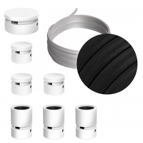 Σύστημα Filé Γιρλάντα Γραμμικό DIY Kit- 5m Καλώδιο Γιρλάντας και 7 Ξύλινα Αξεσουάρ Εσωτερικού Χώρου Λευκά - Creative Cables