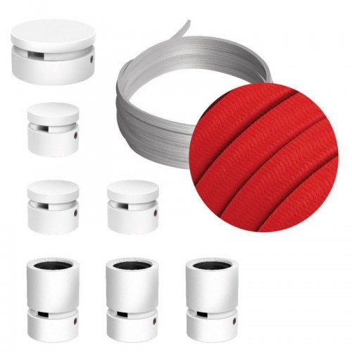 Σύστημα Filé Γιρλάντα Γραμμικό DIY Kit- 5m Καλώδιο Γιρλάντας και 7 Ξύλινα Αξεσουάρ Εσωτερικού Χώρου Λευκά - Creative Cables