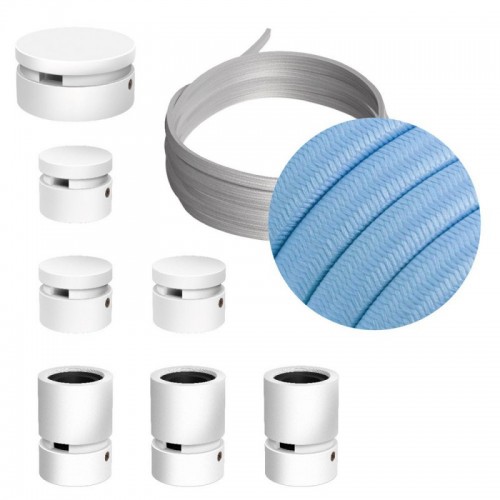 Σύστημα Filé Γιρλάντα Γραμμικό DIY Kit- 5m Καλώδιο Γιρλάντας και 7 Ξύλινα Αξεσουάρ Εσωτερικού Χώρου Λευκά - Creative Cables