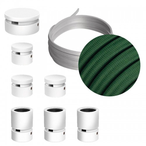 Σύστημα Filé Γιρλάντα Γραμμικό DIY Kit- 5m Καλώδιο Γιρλάντας και 7 Ξύλινα Αξεσουάρ Εσωτερικού Χώρου Λευκά - Creative Cables